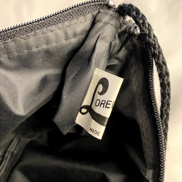 #4543  LOREDANA SMALL BEADED BLACK EVENING BAG WITH SHOULDER STAP - Picture 7 of 11